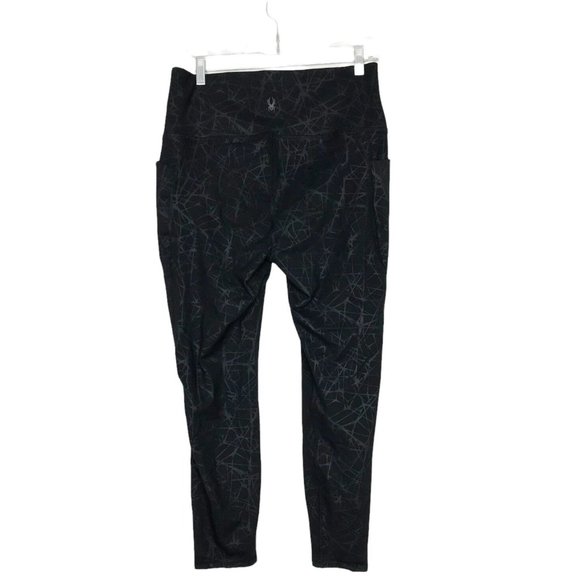 Spyder Women Performance High Rise Tight--Black Spyder Print - Picture 7 of 11